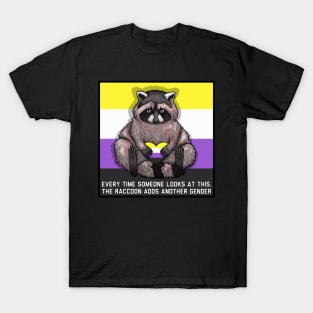 The Raccoon Adds A Gender T-Shirt